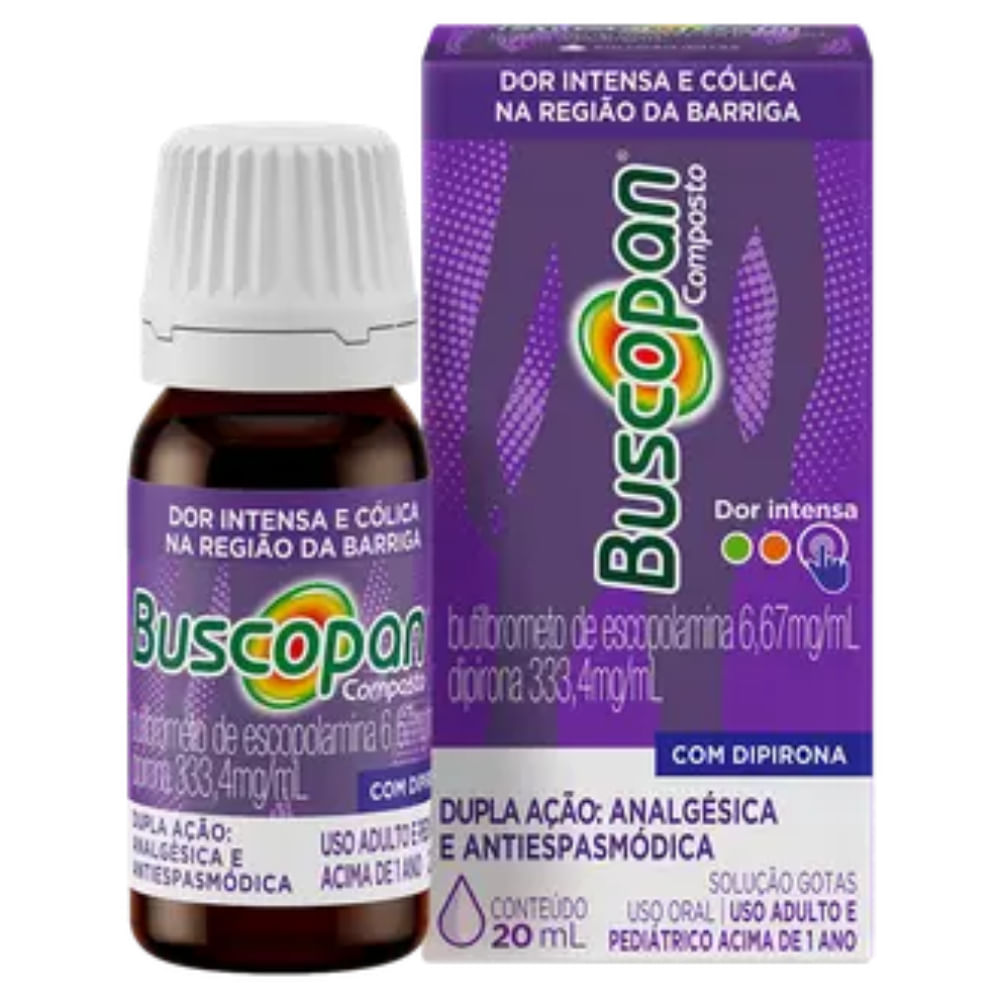 BUSCOPAN COMPOSTO SOL GOT CT FR C/20ML