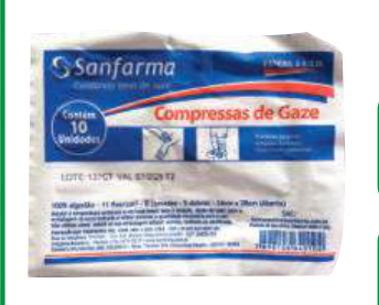 COMPRESSA DE GAZE C/10 11 FIOS SANFARMA