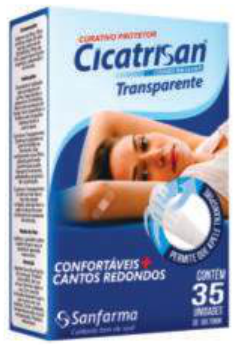 CURATIVO BEGE CICATRISAN C/10 18MM X 70MM SANFARMA