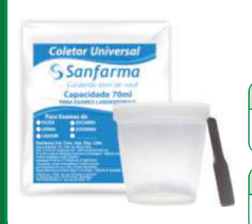 COLETOR SANFARMA UNIVERSAL SEM CAIX 70ML - SANFARM