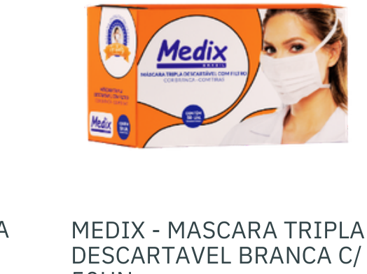 MASCARA DESC MEDIX ELASTICO BRANCA C/50