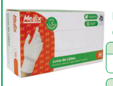LUVA DE LATEX C/ TALCO TAM P MB LIFE