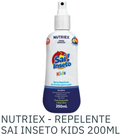 SPRAY REPELENTE SAI! INSETO KIDS 4HORAS 200ML NUTRIEX