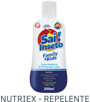 REPEL SAI INSETO FAMILY KID 4H 200ML NUT - NUTRIEX