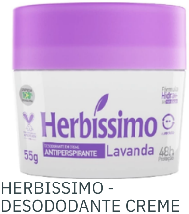 DESOD CREME HERBISSIMO LAVANDA 55G