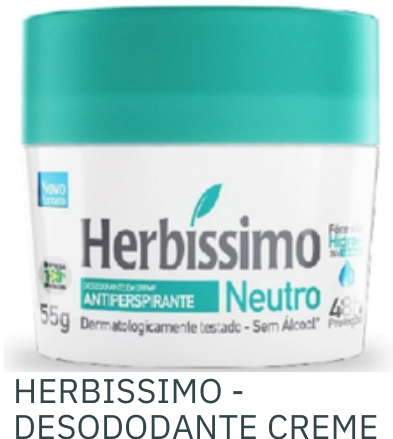 DES HERBISSIMO CREME NEUTRO POTE 55G - DANA