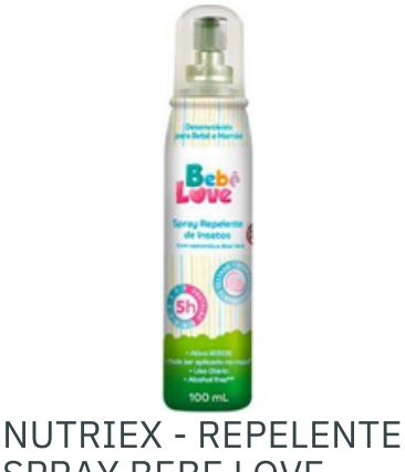 REPEL BEBE LOVE NUTRIEX SUAV SPRAY 100ML - NUTRIEX
