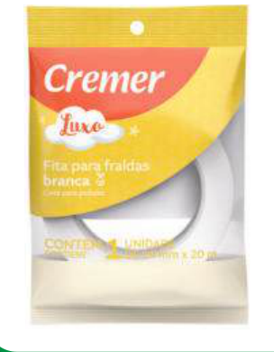 FIXA FRALDA BRANCA 19MM X 20M CREMER