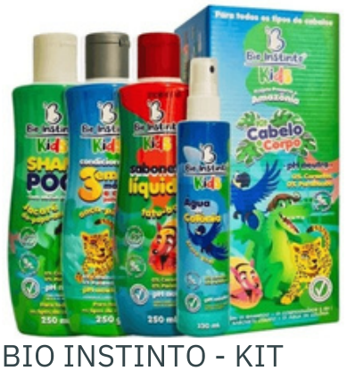 KIT BIO INSTINTO CAP CORPO 4 ITENS KIDS - BIO INST