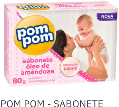 SABONETE INF POM POM OLEO AMENDOAS 70G