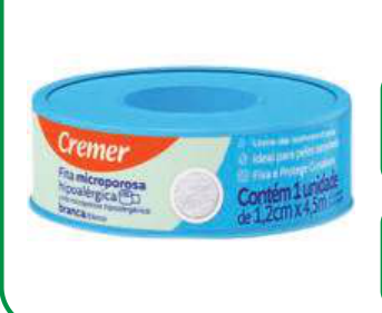 FITA MICROPOROSA 1,2X4,5 BRANCO CREMER