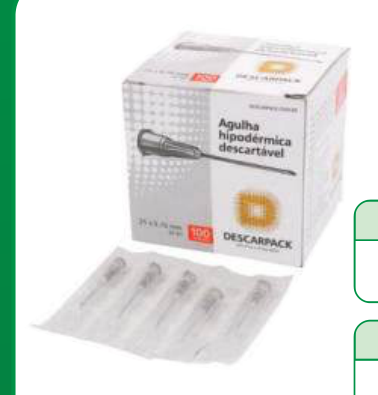 AGULHA 25X0,70 DESCARPACK C/100