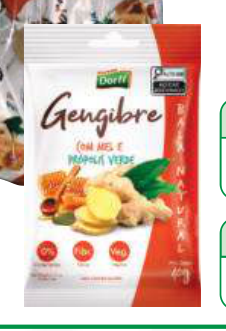 BALA DE GENGIBRE MEL E PROPOLIS DORFF C/30
