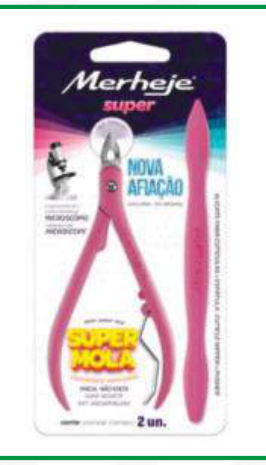 ALICATE P/CUTICULAS C/ESP MERHEJE BASIC ROSA