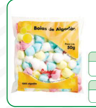 ALGODAO BOLA COLORIDO 50G SUSSEX