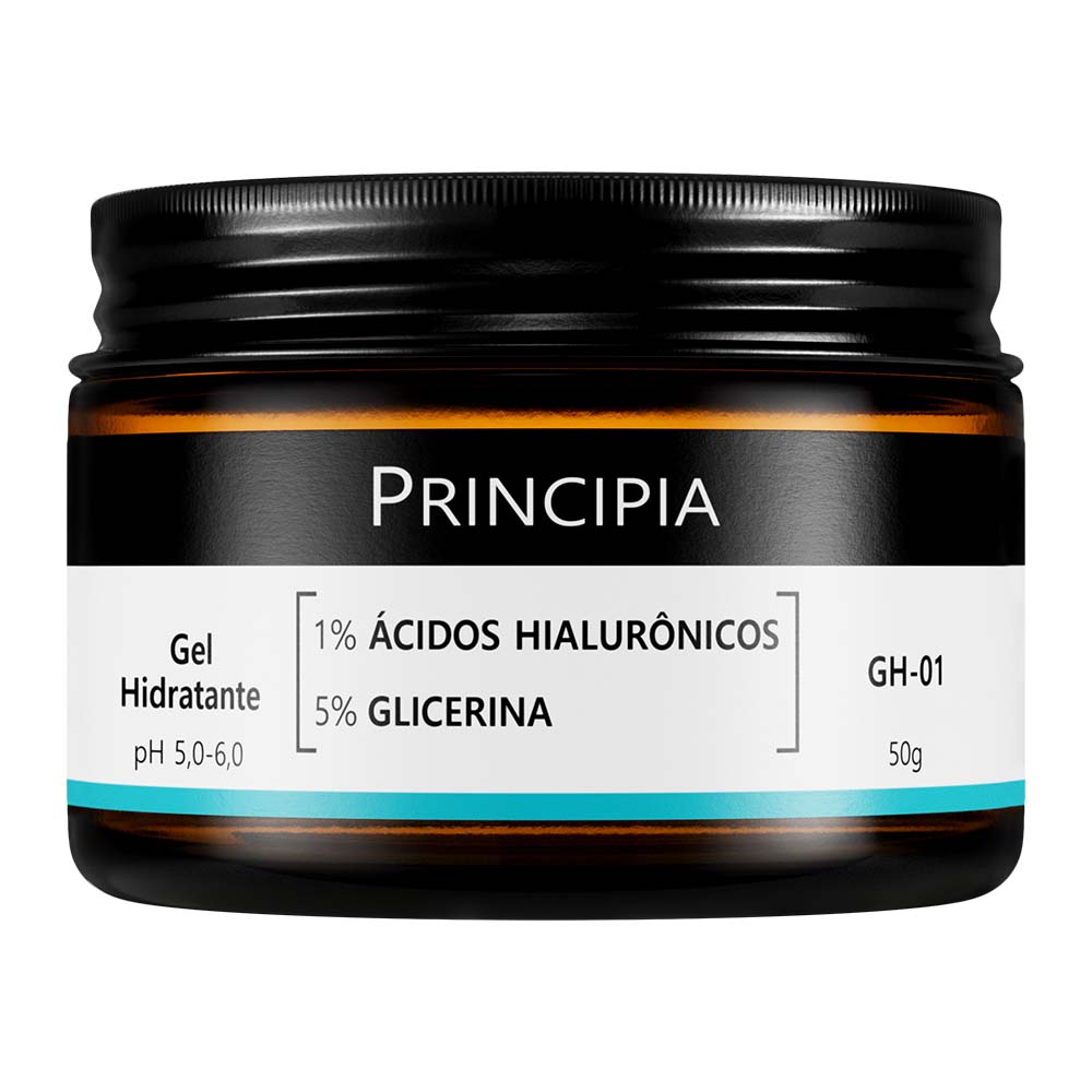 Gel Hidratante 1% Ácidos Hialurônicos + 5% Glicerina Principia Skincare GH-01 com 50g