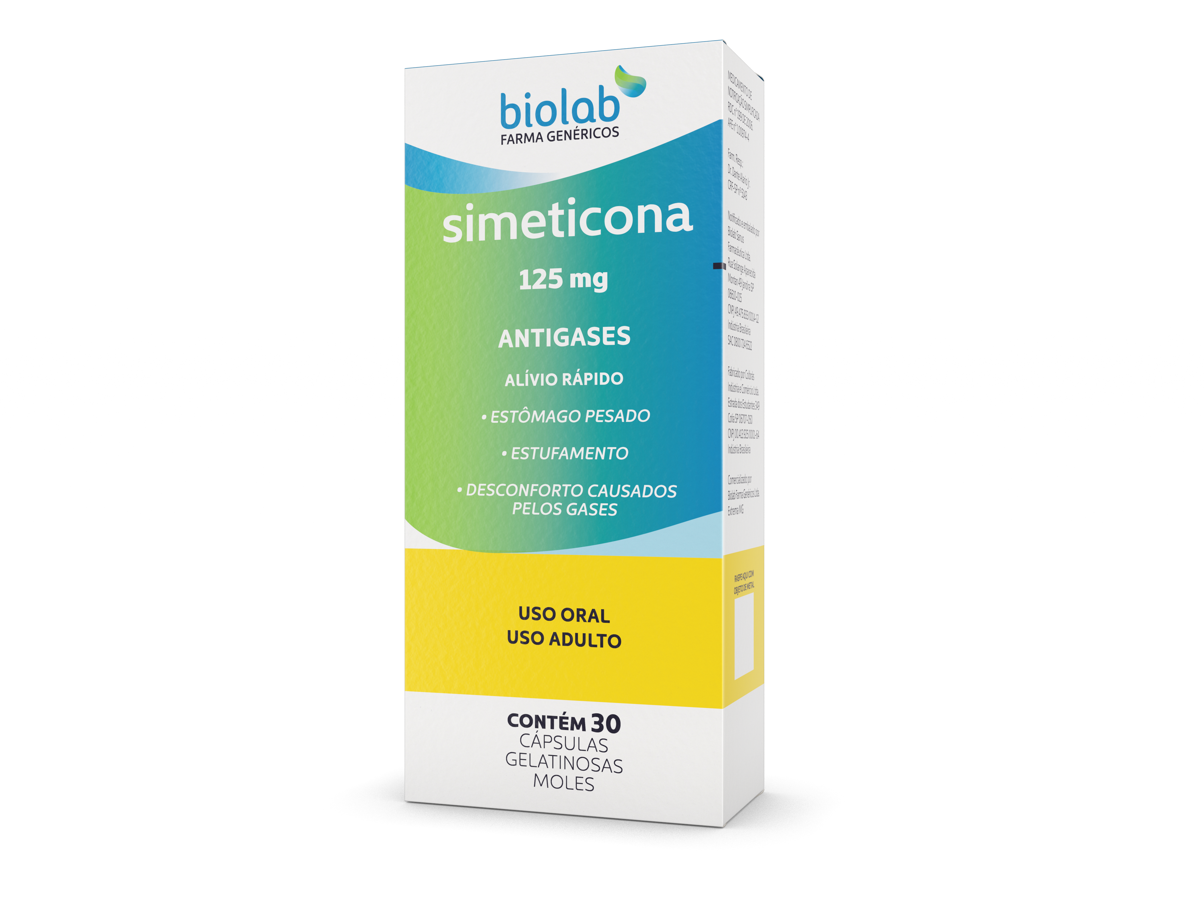 SIMETICONA 125 mg x 30 CAPSULAS