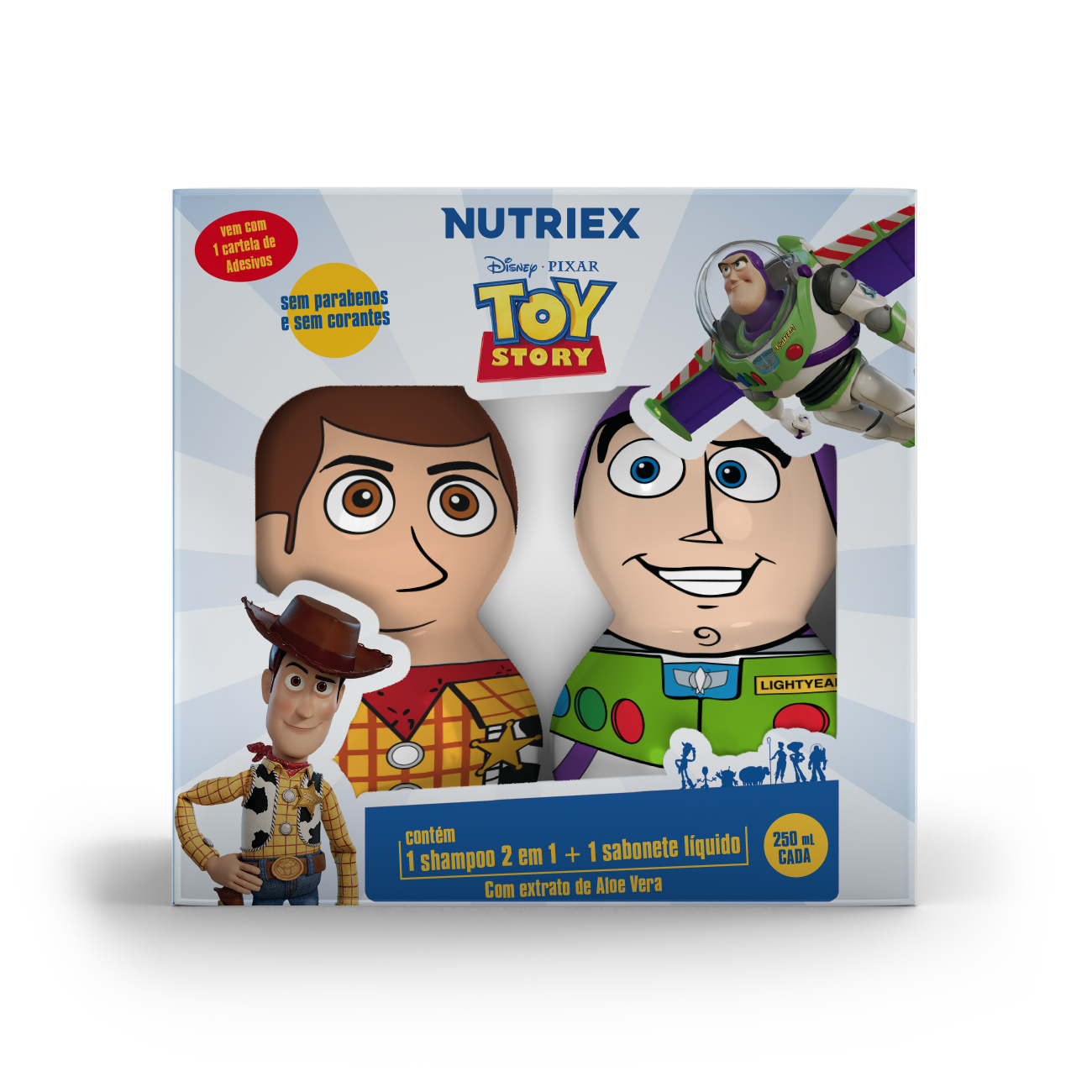 KIT 2 SH EM 1 - 250ML CADA TOY STORY - WOODY + BUZZ