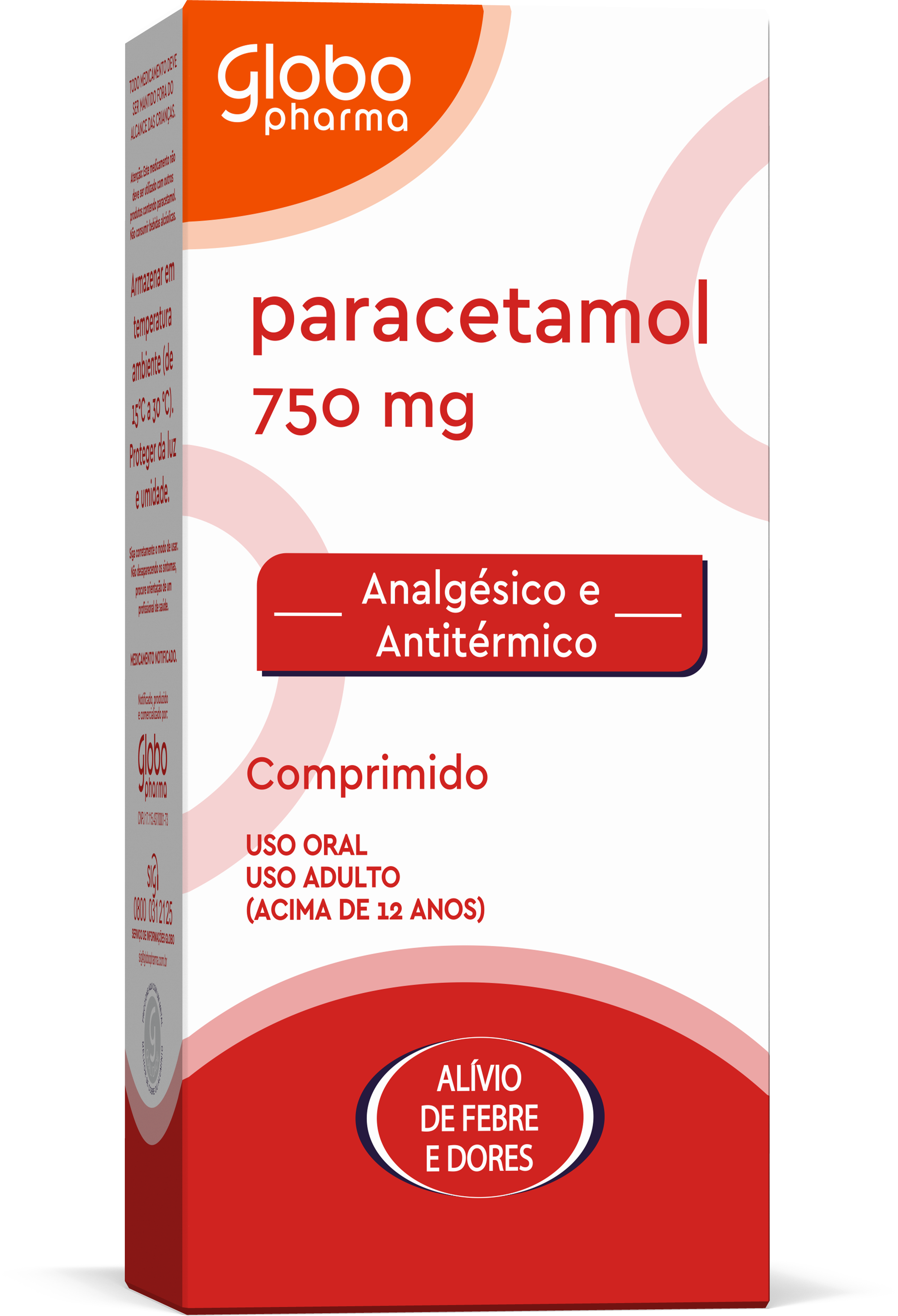 PARACETAMOL 750 mg x 20 COMPRIMIDOS