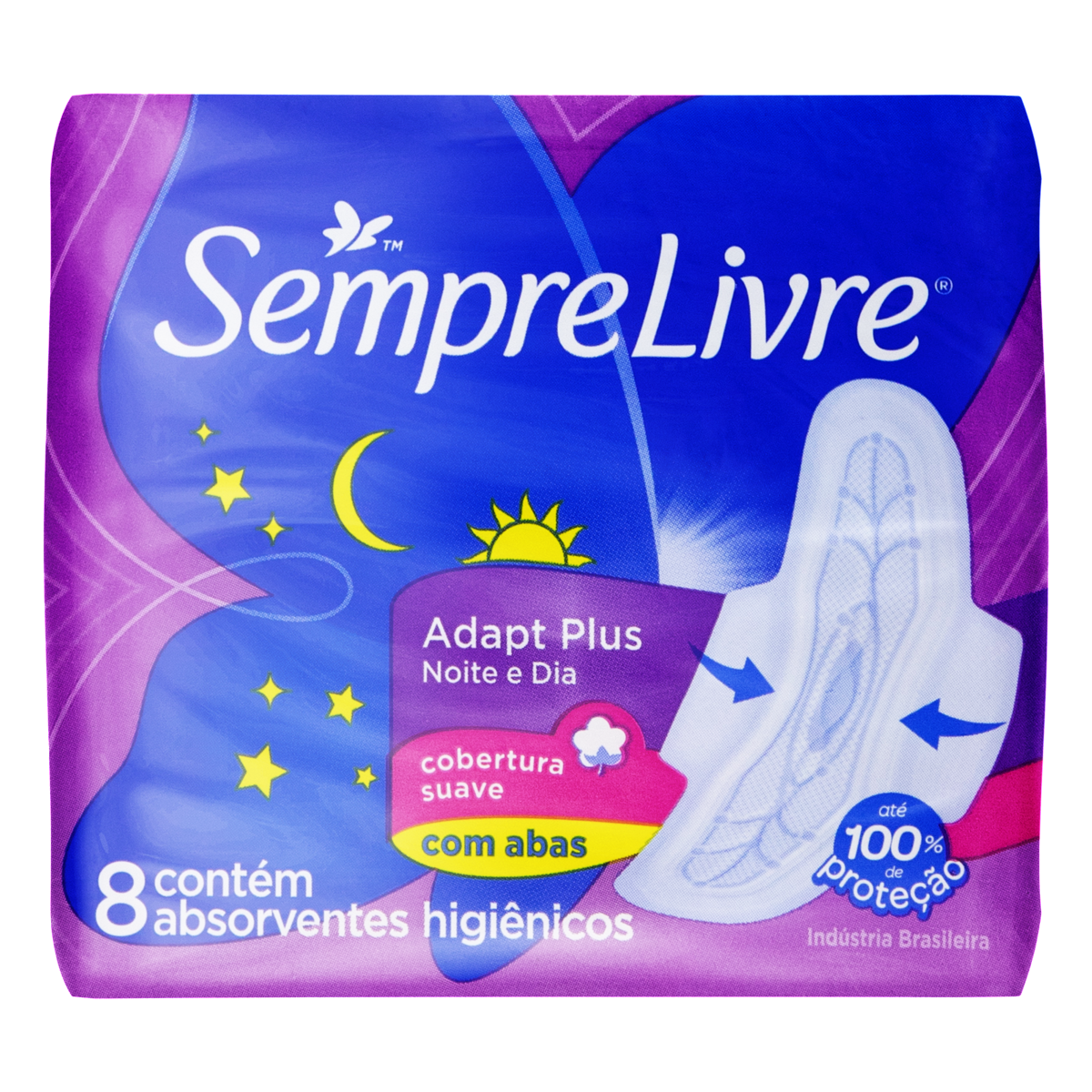 ABS SEMPRE LIVRE ADAPT NOITE/DIA SUAVE ABAS C/8