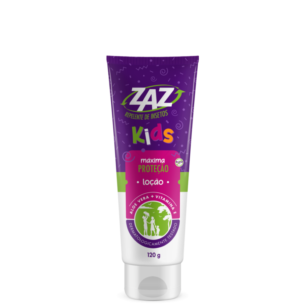 REPELENTE LOÇÃO ZAZ KIDS BISNAGA 120G