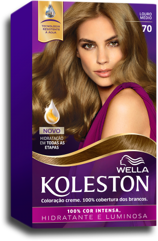 KIT COLORAÇÃO CREME COR 70 LOURO MÉDIO WELLA KOLESTON