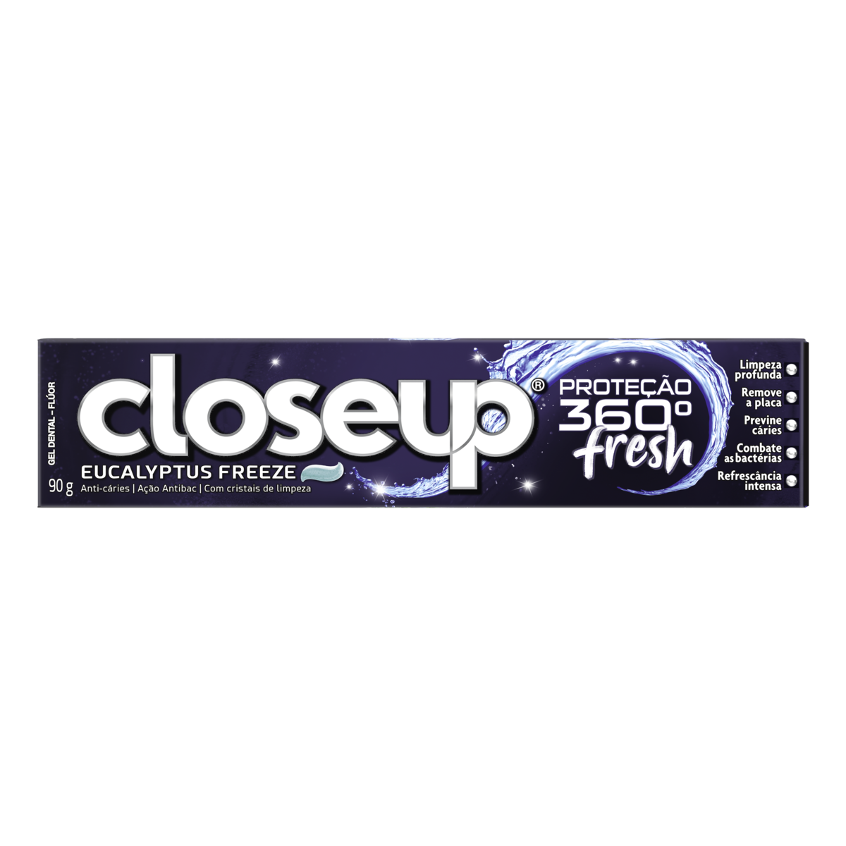GEL DENTAL EUCALYPTUS FREEZE CLOSEUP PROTEÇÃO 360° FRESH CAIXA 90G