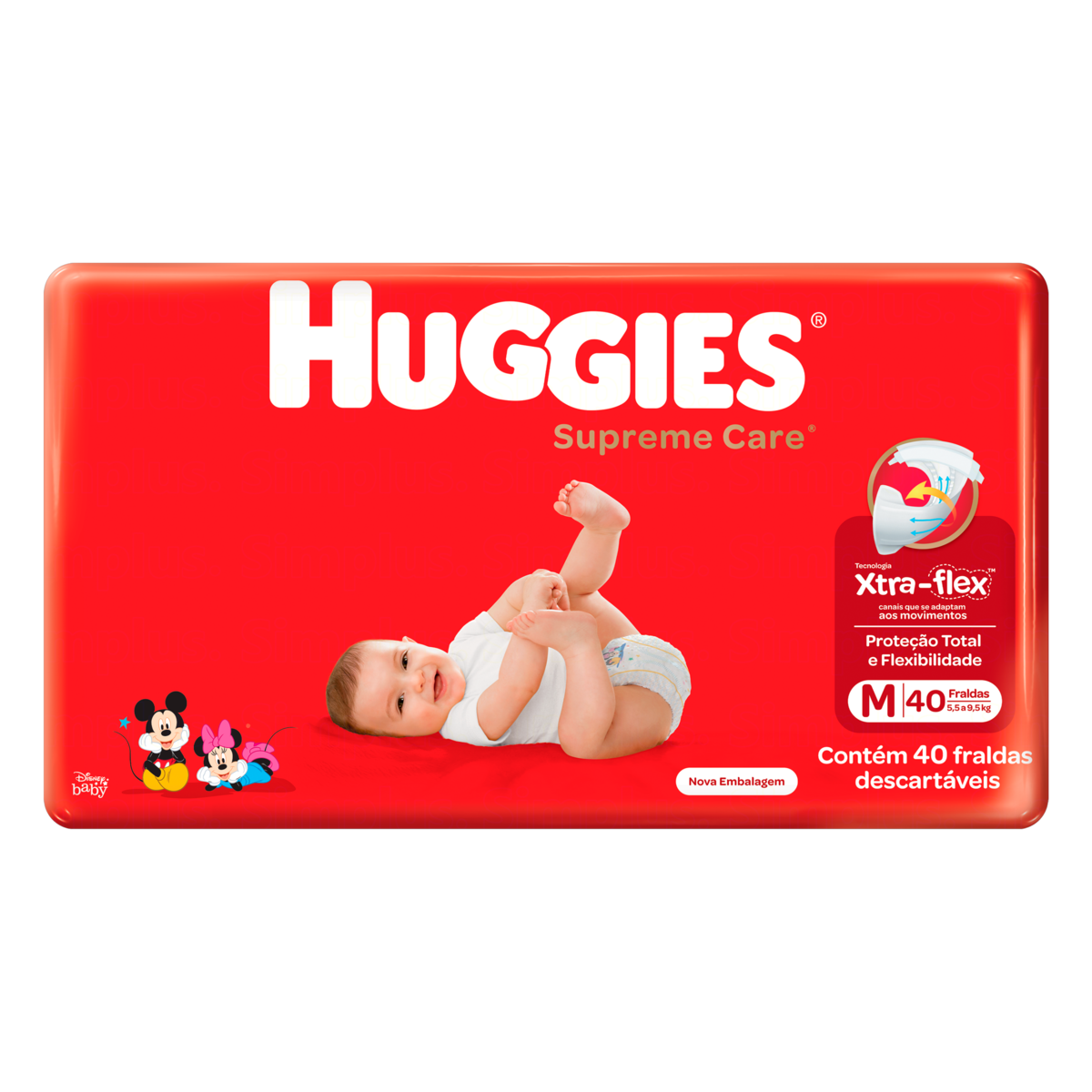 FRALDA HUGGIES MÁXIMA PROTEÇÃO ABERTA MEGA M C/40