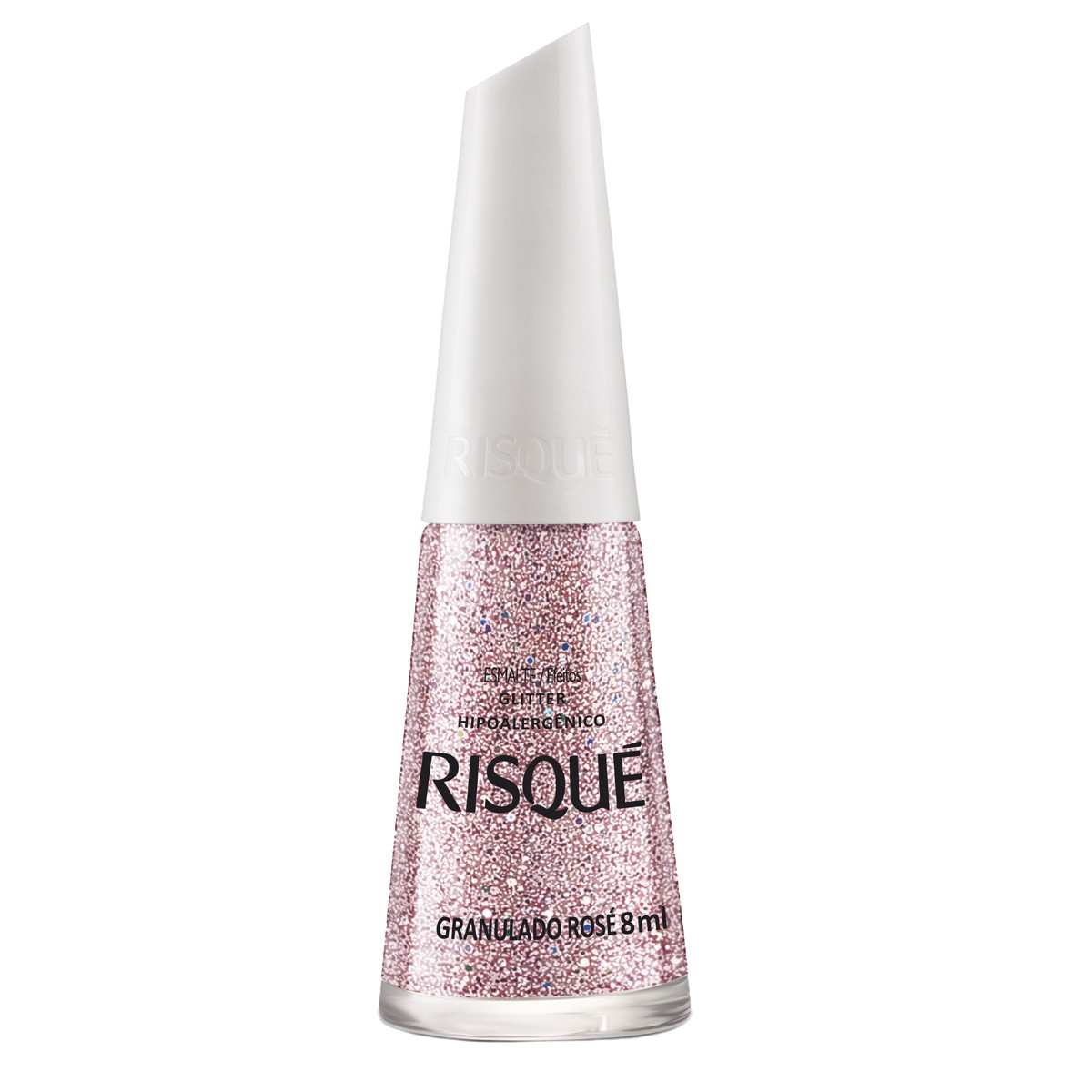 ESMALTE RISQUE EFET GLITER GRANULADO ROSE 8ML
