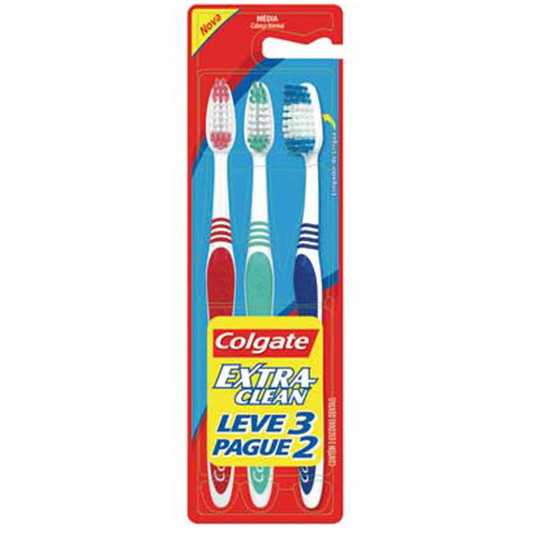 ESC DENT COLGATE EXTRA CLEAN MED 3PACK