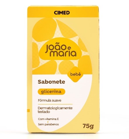 SABONETE BARRA DE GLICERINA JOÃO E MARIA CAIXA 75G