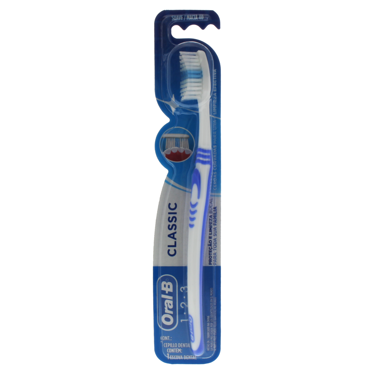 ESCOVA DENTAL MACIA ORAL-B 1-2-3 CLASSIC