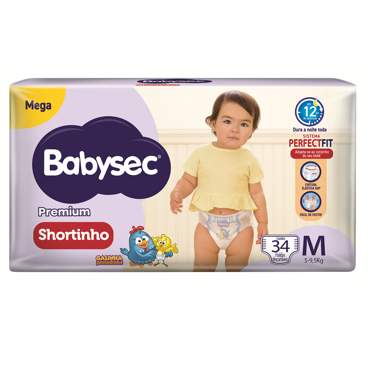 FD BABYSEC SHORTINHO PREMIUM MEGA M 30UN
