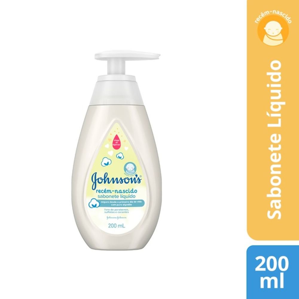 SABONETE LIQ JOHNSON'S BABY RECEM-NASCIDO 200ML