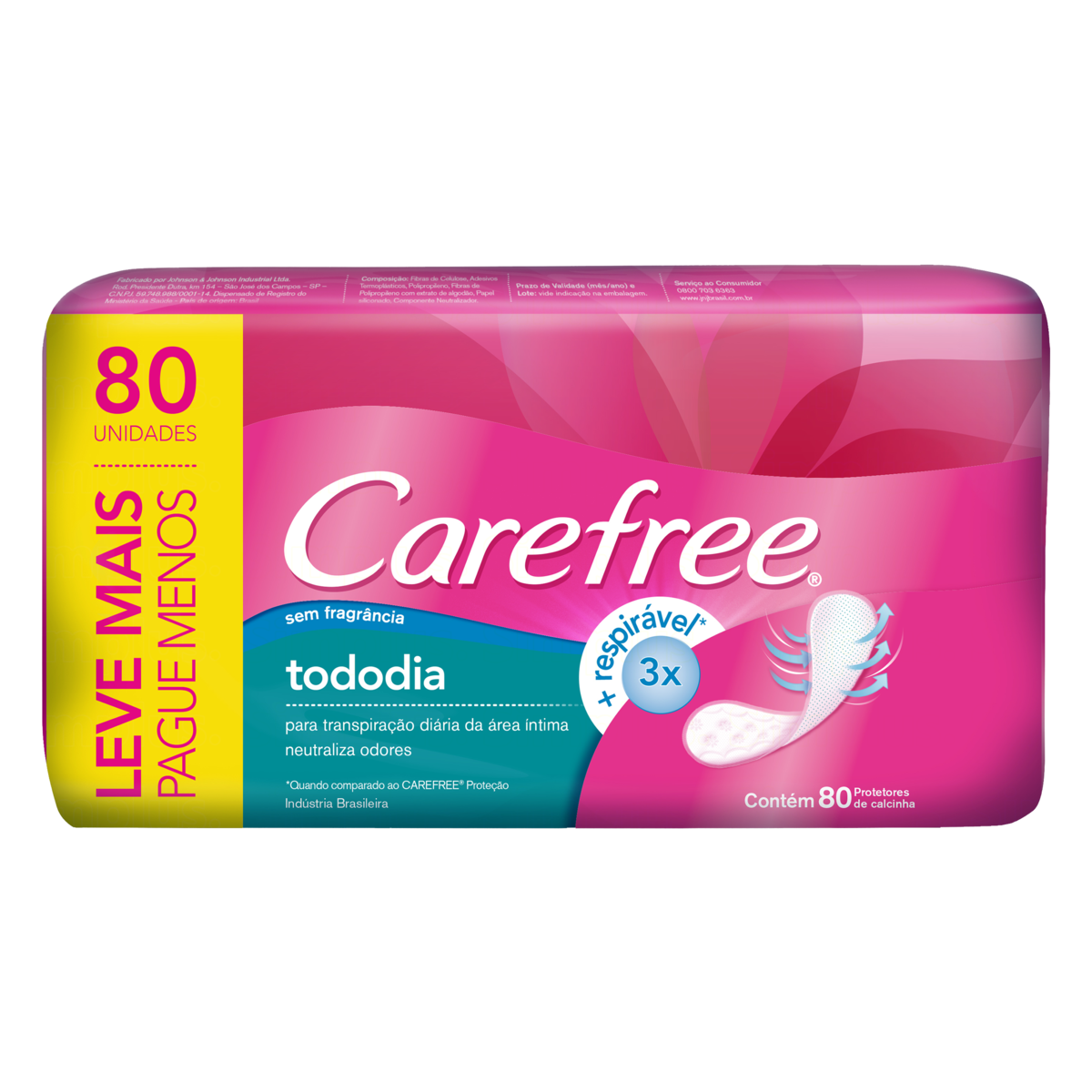 CAREFREE PROT DIÁRIO TODODIA S/PERF L80P60