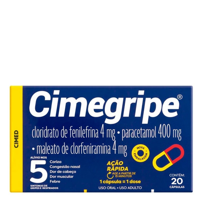 CIMEGRIPE (400 + 4 + 4) MG C/ 20