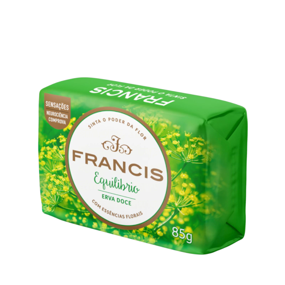 SABONETE BARRA ERVA-DOCE FRANCIS EQUILÍBRIO ENVOLTÓRIO 85G