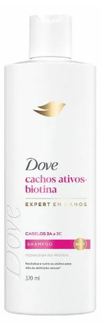 SHAMPOO DOVE CACHOS ATIVOS + BIOTINA FRASCO 370ML