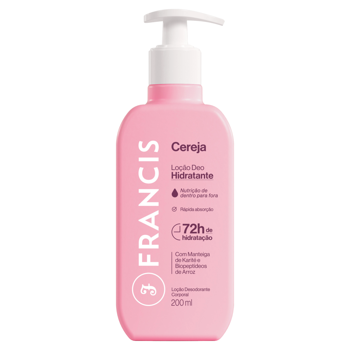 LOÇÃO HIDRATANTE FRANCIS ROSA 200ML