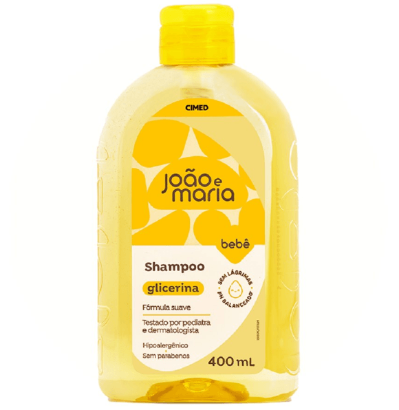 SHAMPOO BEBÊ DE GLICERINA JOÃO E MARIA FRASCO 400ML