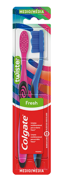 ESC DENT COLGATE COLORS MED 2PACK