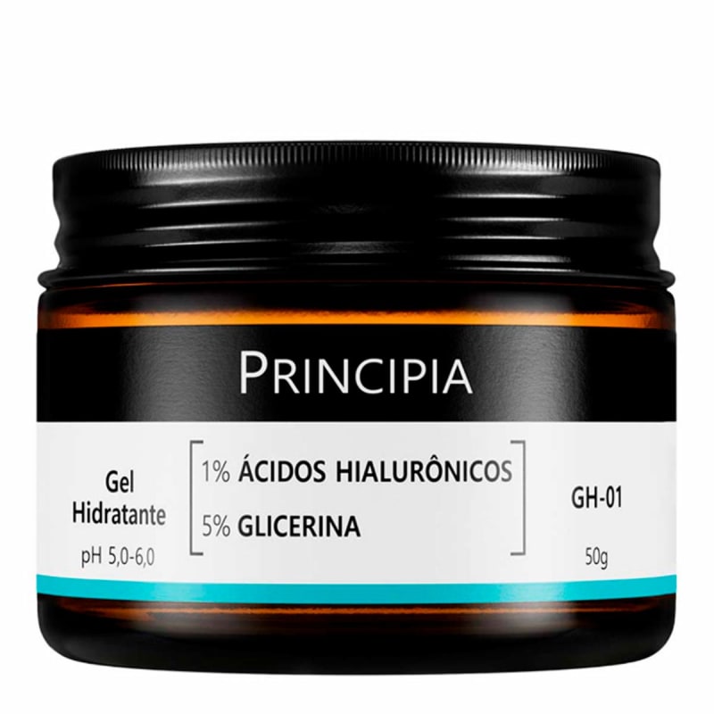 Gel Hidratante 1% Ácidos Hialurônicos + 5% Glicerina Principia Skincare GH-01 com 50g
