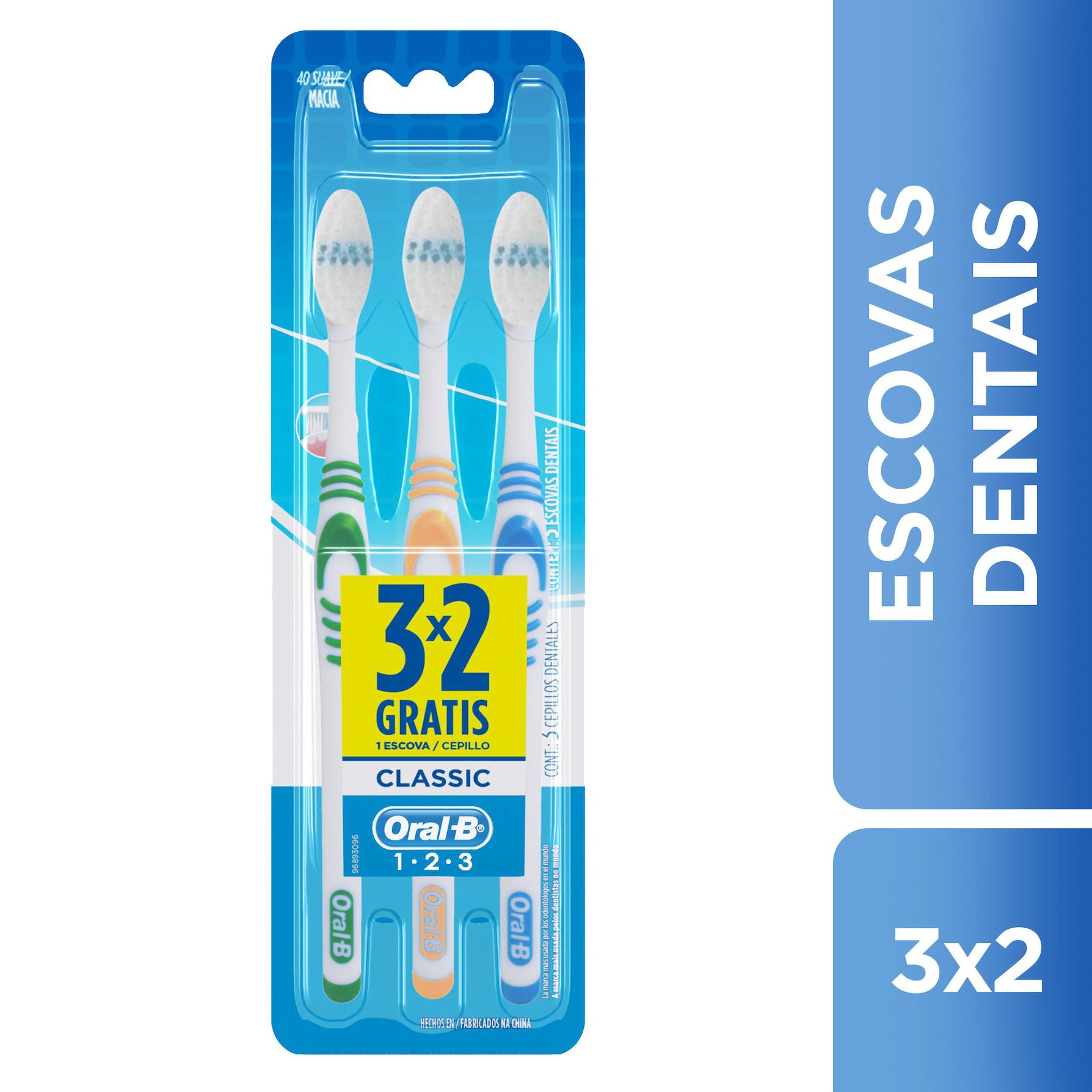 ESCOVA DENTAL CLASSIC 40 GRD LEVE 3 PAGUE 2