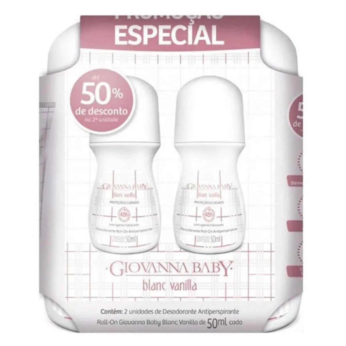 DES GIOVANNA BABY ROLL-ON 50ML 2UN FEM BLANC VANIL