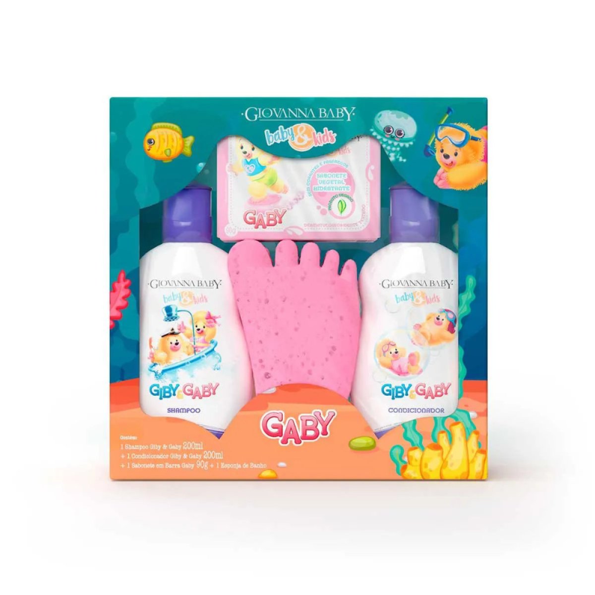 GIOV BABY KIDS KIT HORA BANHO GABY SHAMP+COND+SAB
