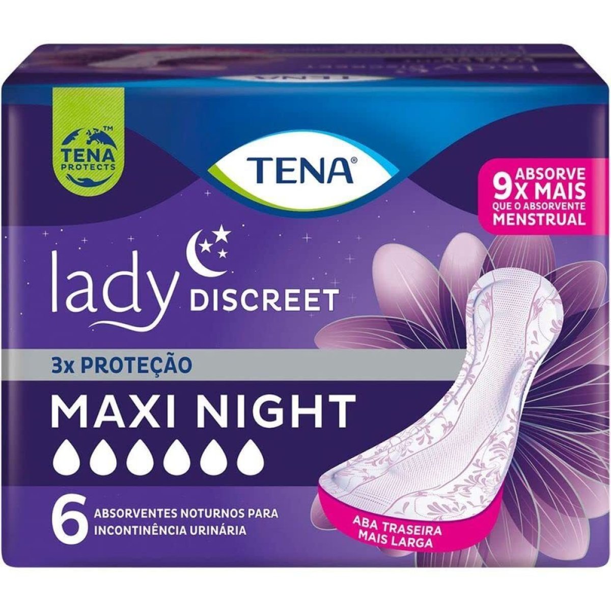 ABS TENA LADY DISCREET MAXI NIGHT C/6
