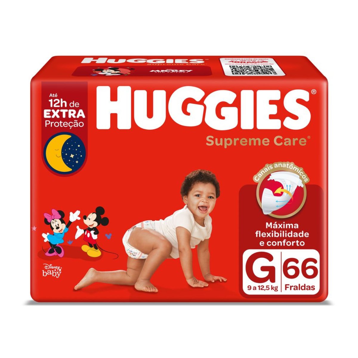 FRALDA HUGGIES MÁXIMA PROTEÇÃO ABERTA HIPER G C/66