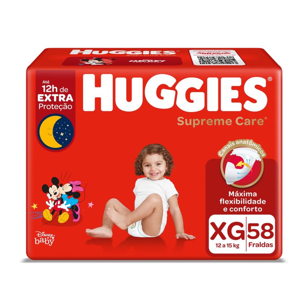 FRALDA HUGGIES MÁXIMA PROTEÇÃO ABERT HIPER XG C/58