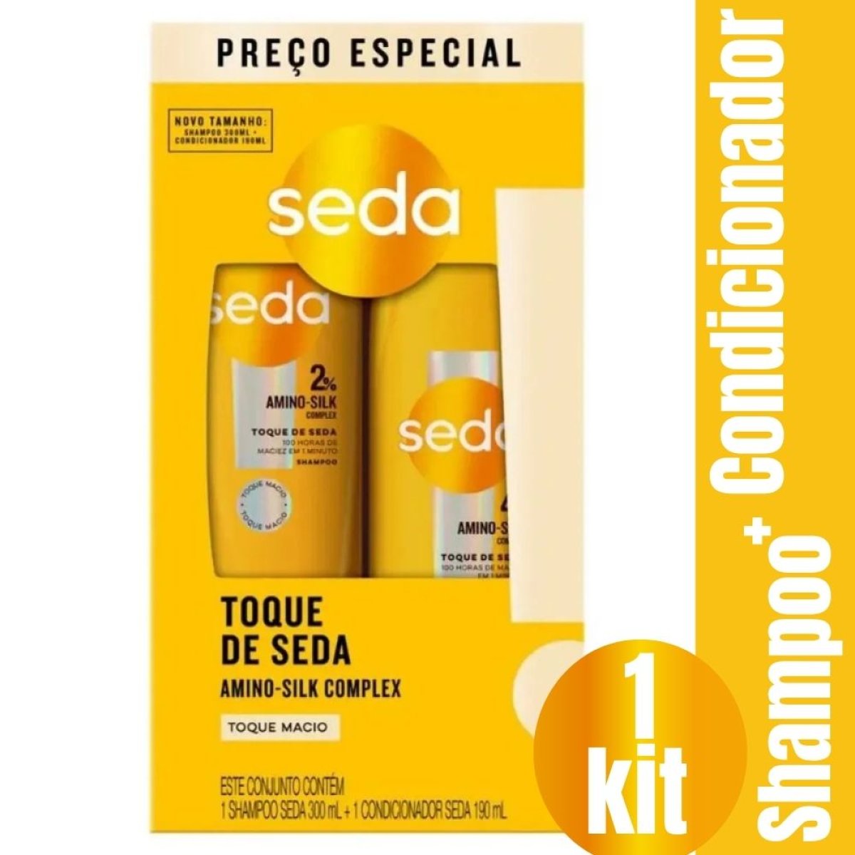 KIT SEDA SH 300ml+COND TOQUE DE SEDA 190ML