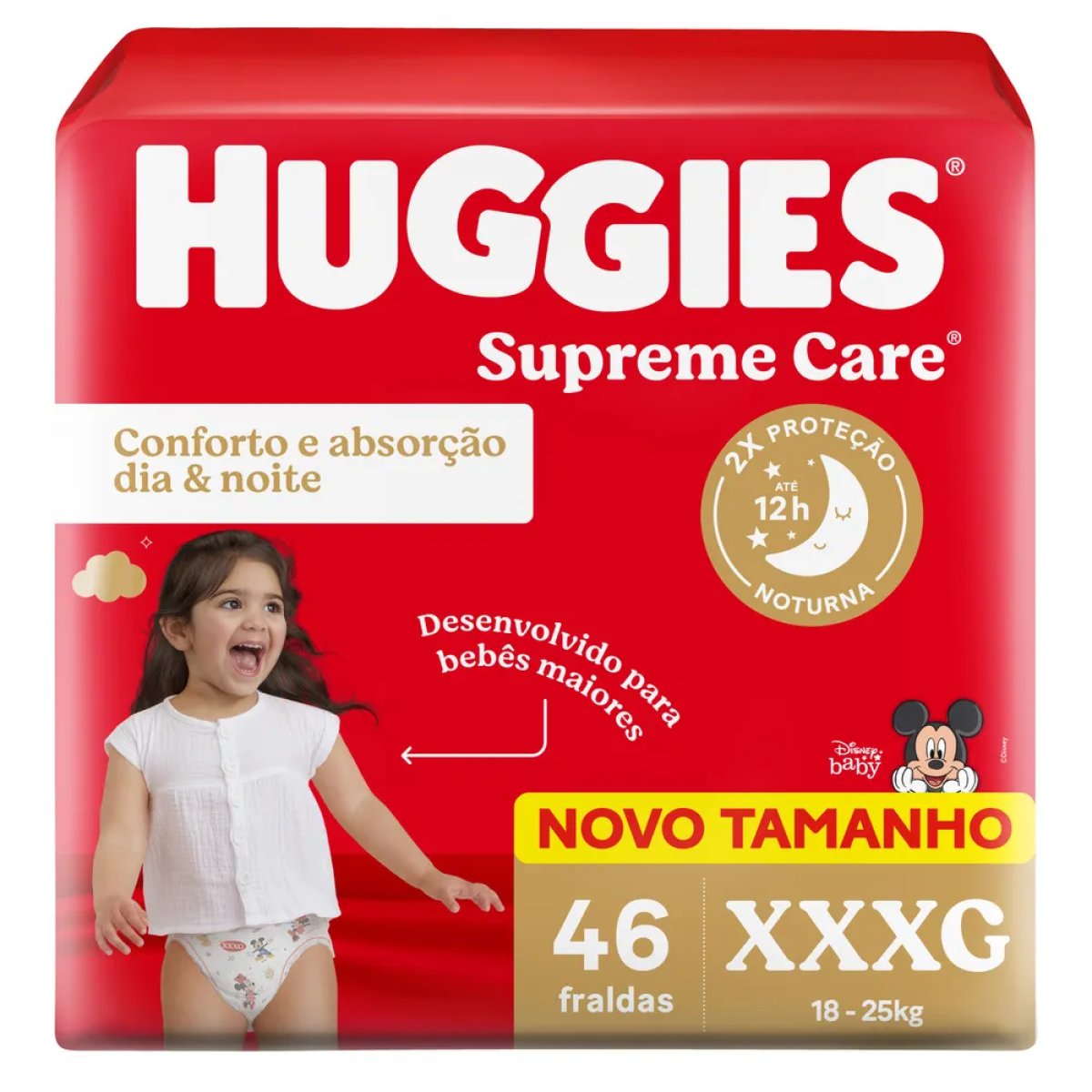 FRALDA ABERTA HUGGIES MÁXIMA PROTEÇÃO XXXG C/46